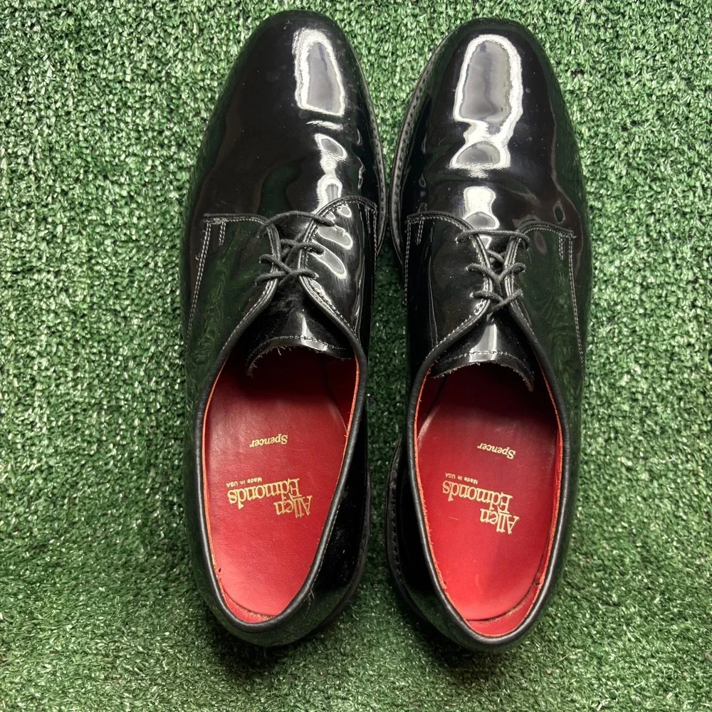 Allen Edmonds Spencer Patent Leather Formal Tuxedo Derby Shoes Black Mens 11.5 C
